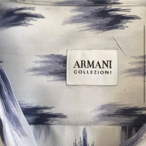 NWOT Armani Collezioni mens silk shirt